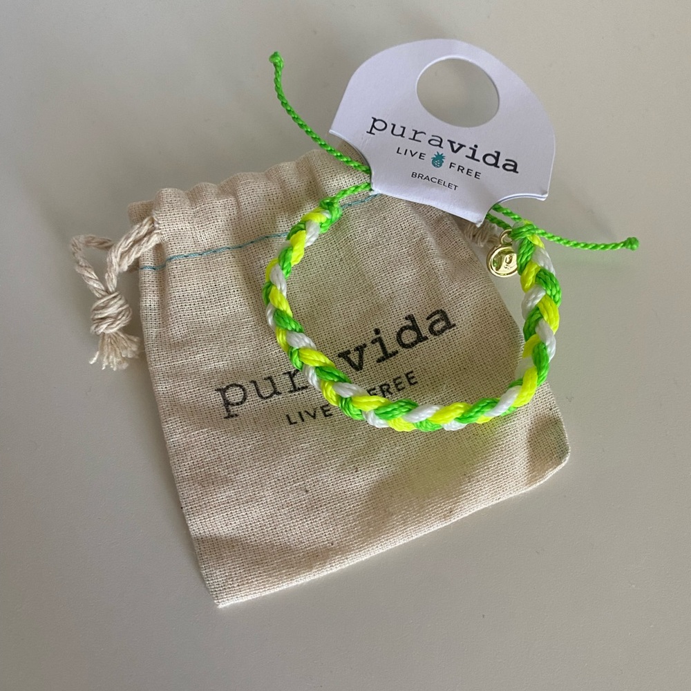 Neon yellow & green Puravida bracelet